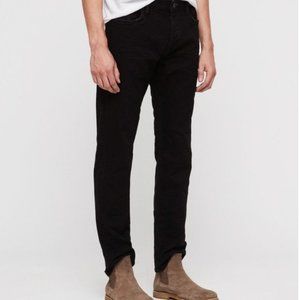 All Saints Reed Straight Fit Jet Black Jeans